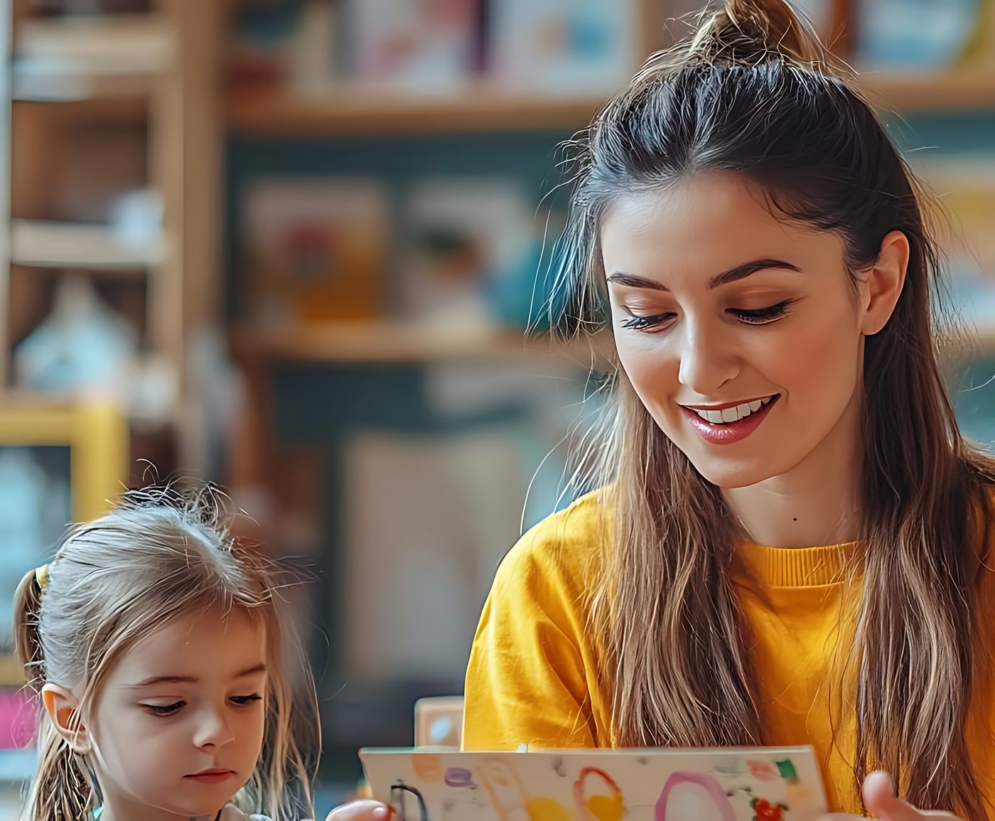 Professora em sala de Educação Infantil
